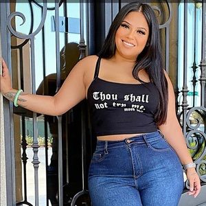 Thou shalt not try me fashion nova crop